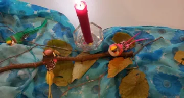 Vögel, Licht, gestaltete Mitte