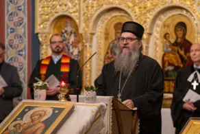 Ökumenischer Gottesdienst in in der Serbisch-orthodoxen Kirche in Linz am 25. Jänner 2023.
Bischof Andrej Ćilerdžić von der gastgebenden Serbisch-orthodoxen Kirche.