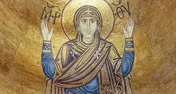 Mosaikbild der betenden "Gottesmutter" Maria, Sophienkathedrale Kiew