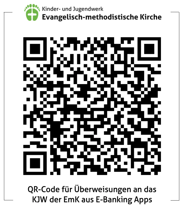 QR Code zur Überweisung auf das Konto des KJW / Erwachsenenbildung