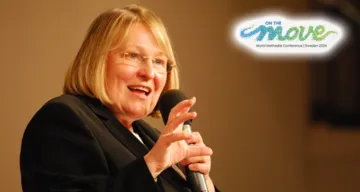 Bischöfin i.R. Rosemarie Wenner lädt zur Methodistischen Weltkonferenz nach Göteborg ein.