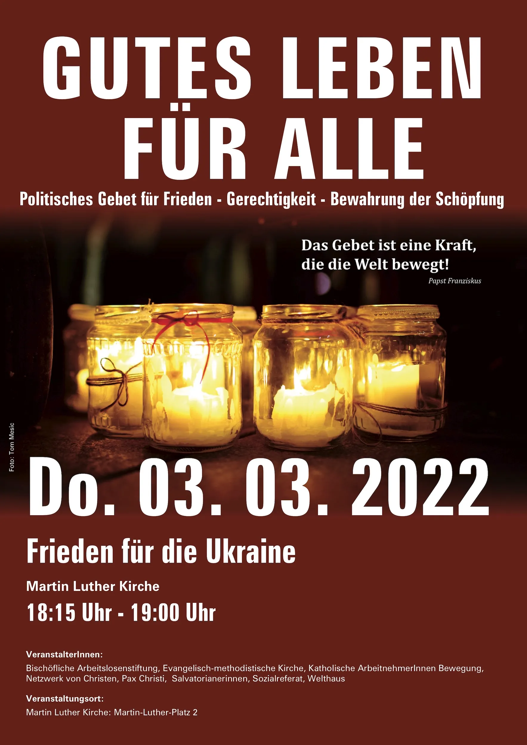 „Gutes Leben für alle“ Gebet März 2022
