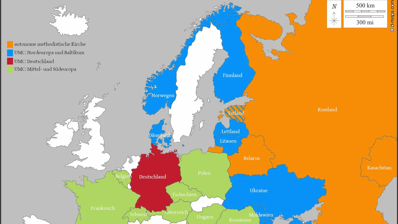 Nach der bis 2025 erfolgten Trennung entsteht in Eurasien voraussichtlich eine autonome methodistische Kirche.