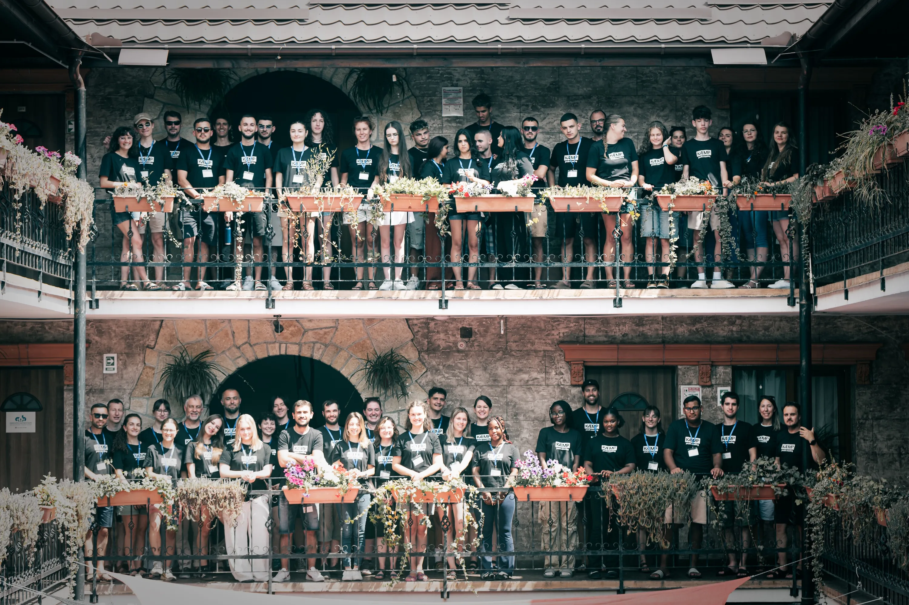 Gruppenfoto im Hotel Hanul Fulton