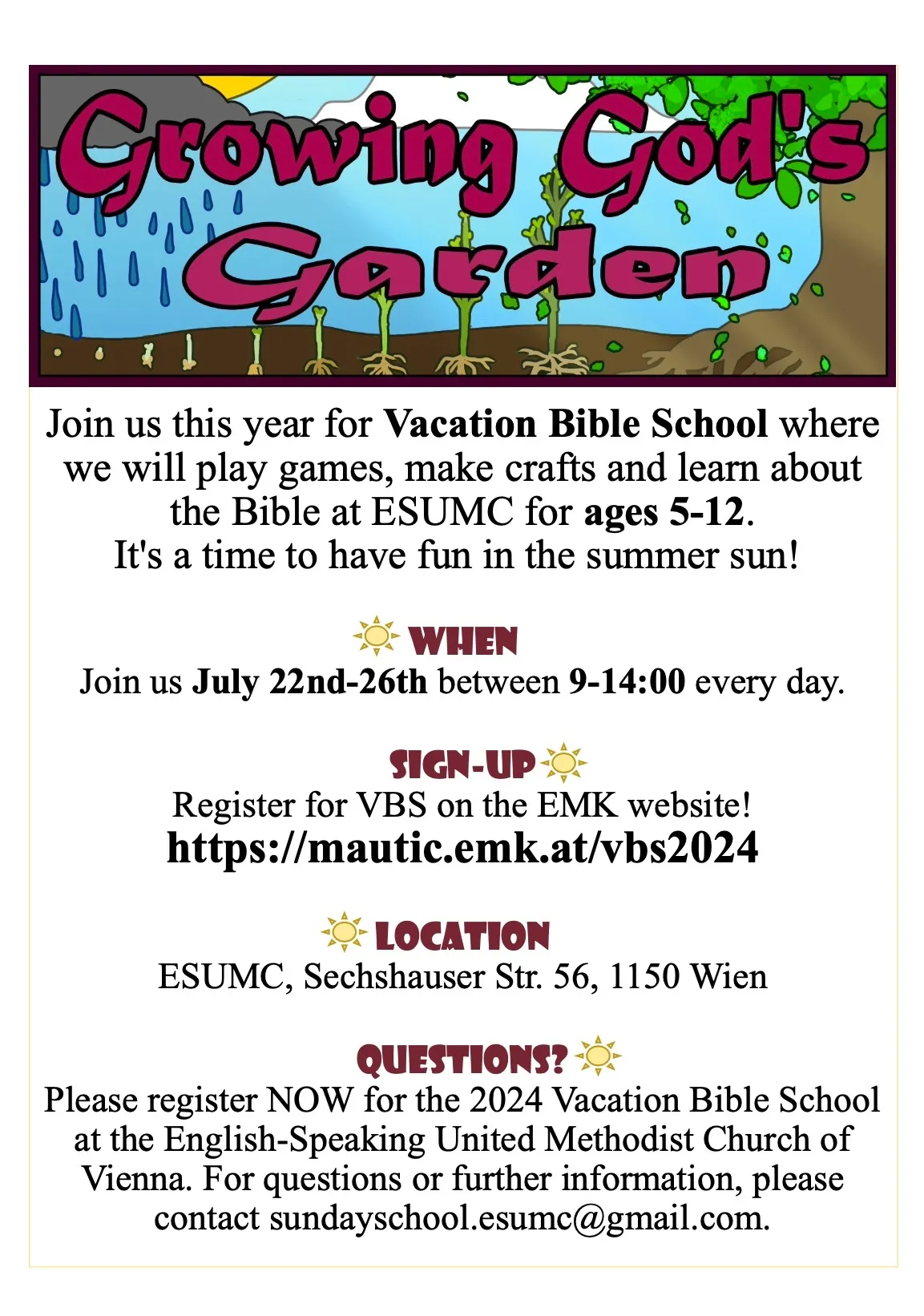 Vacation Bible School in 2024